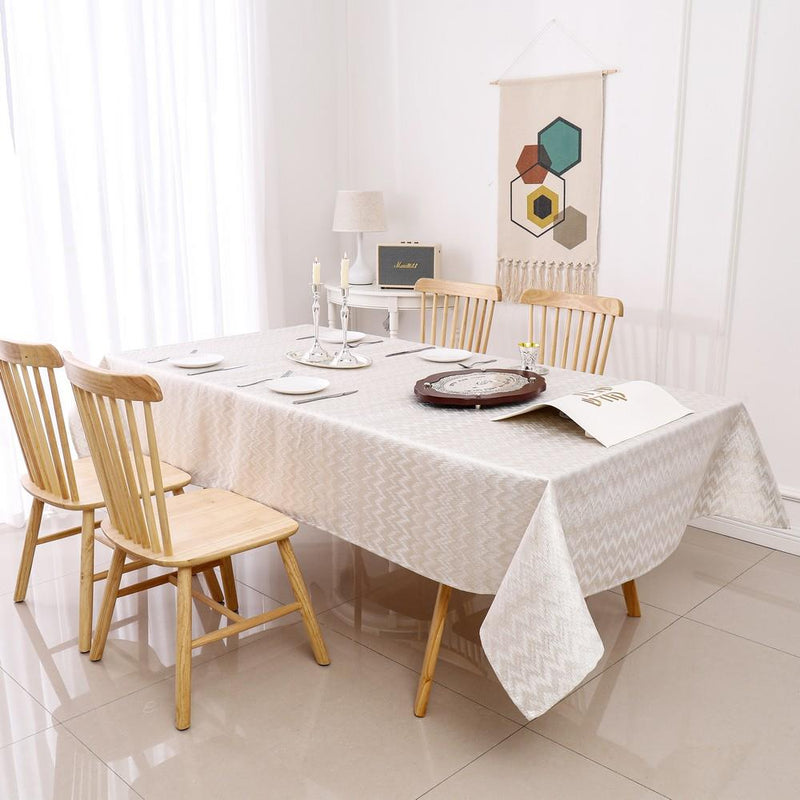 Jacquard Tablecloth | Gold Zigzag | Kitchen Art | Wrapt