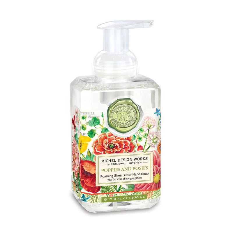 Michel Design Foaming Soap | Poppies & Posies | Wrapt