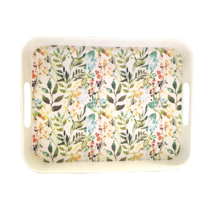 Bamboo Tray | Floral | Kitchen Art | Wrapt